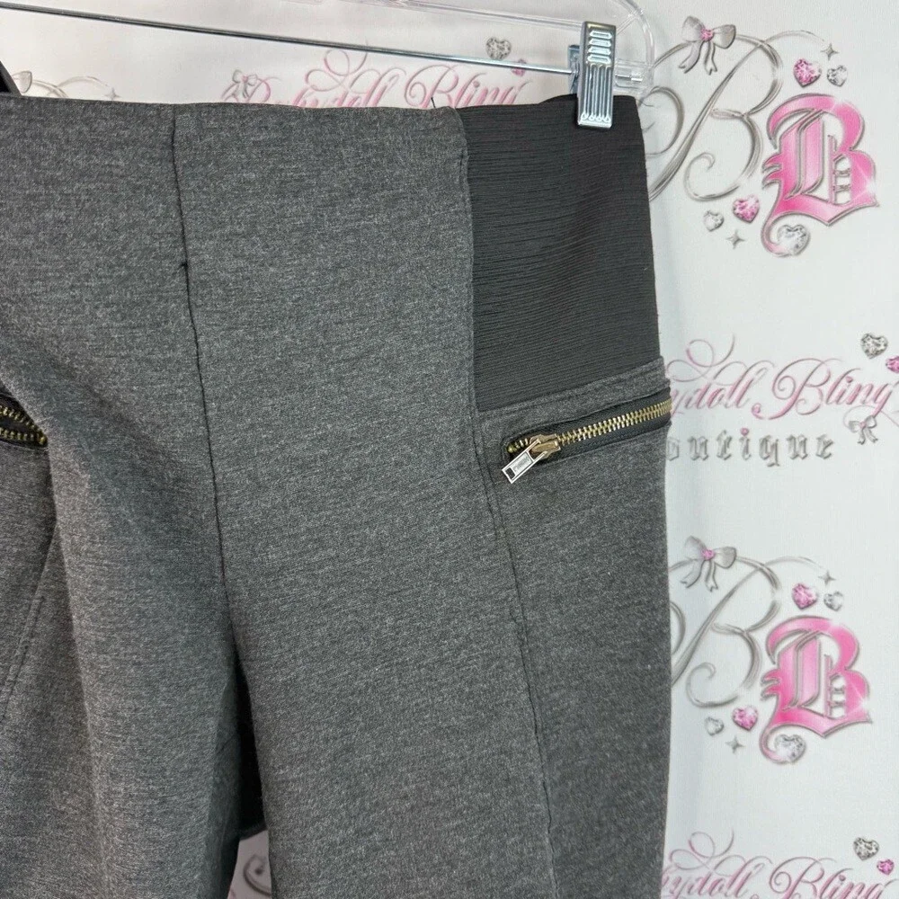 Jessica Simpson pants zipper detail black Gray Pants stretchy comfy